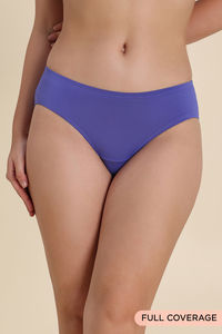 Zivame Twilight Thistle Regular Rise Full Coverage Hipster Panty - Blue Iris — thumbnail 1